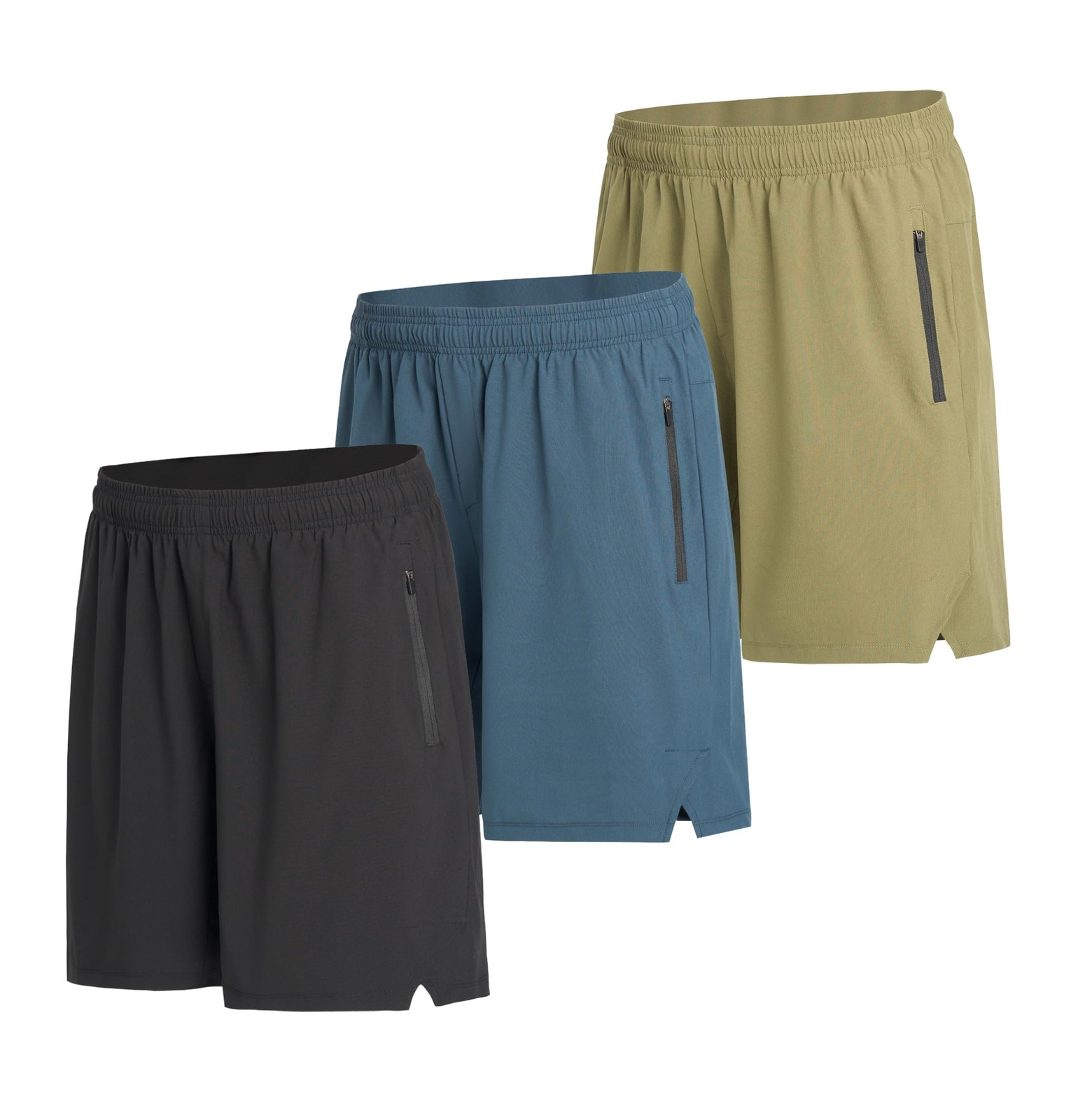 WHITE PEAK TRADING COMPANY 3 Pack Mens Athletic Large, Black, Navy, Olive