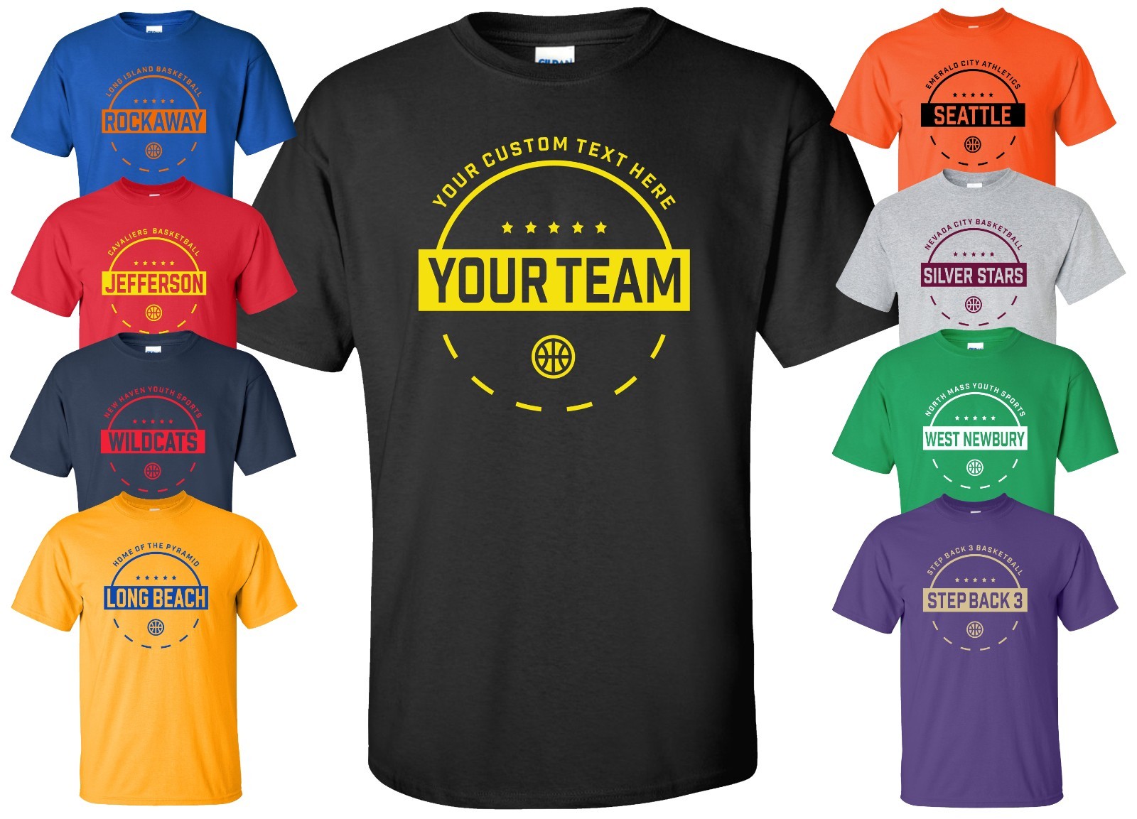 Custom Basketball Jersey T-Shirt with YOUR TEAM NAME rec league practice youth