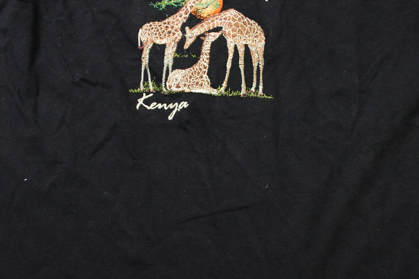 Airborn Unisex Hakuna Matata Kenya Embroidered S/S T-Shirt LB3 Black Large gallery