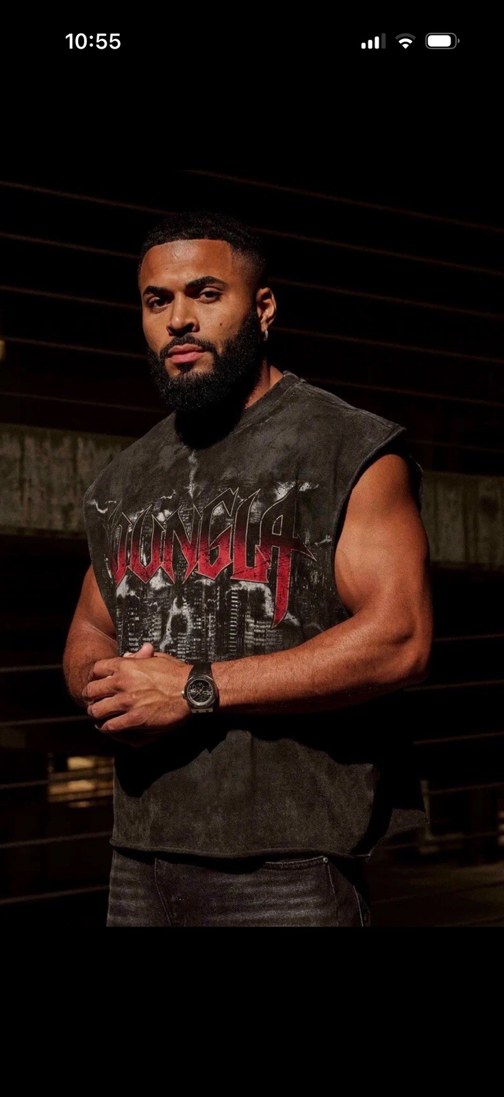 Youngla Men’s 3046 Dark Knight Tank Black Wash Small gallery