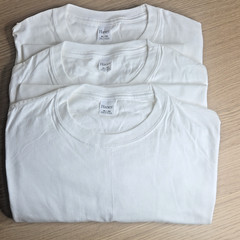 Hanes Men’s (MEDIUM) White Long Sleeve 100% Cotton T-Shirt 3-Count FREE SHIPPING
