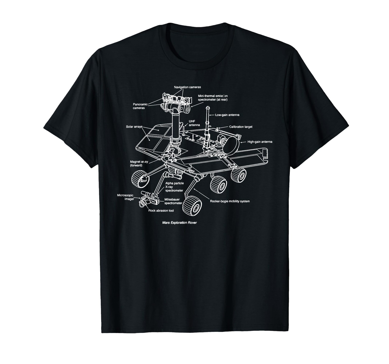 Mars Exploration Rover Retro Space Diagram Chart Blueprint T-Shirt gallery