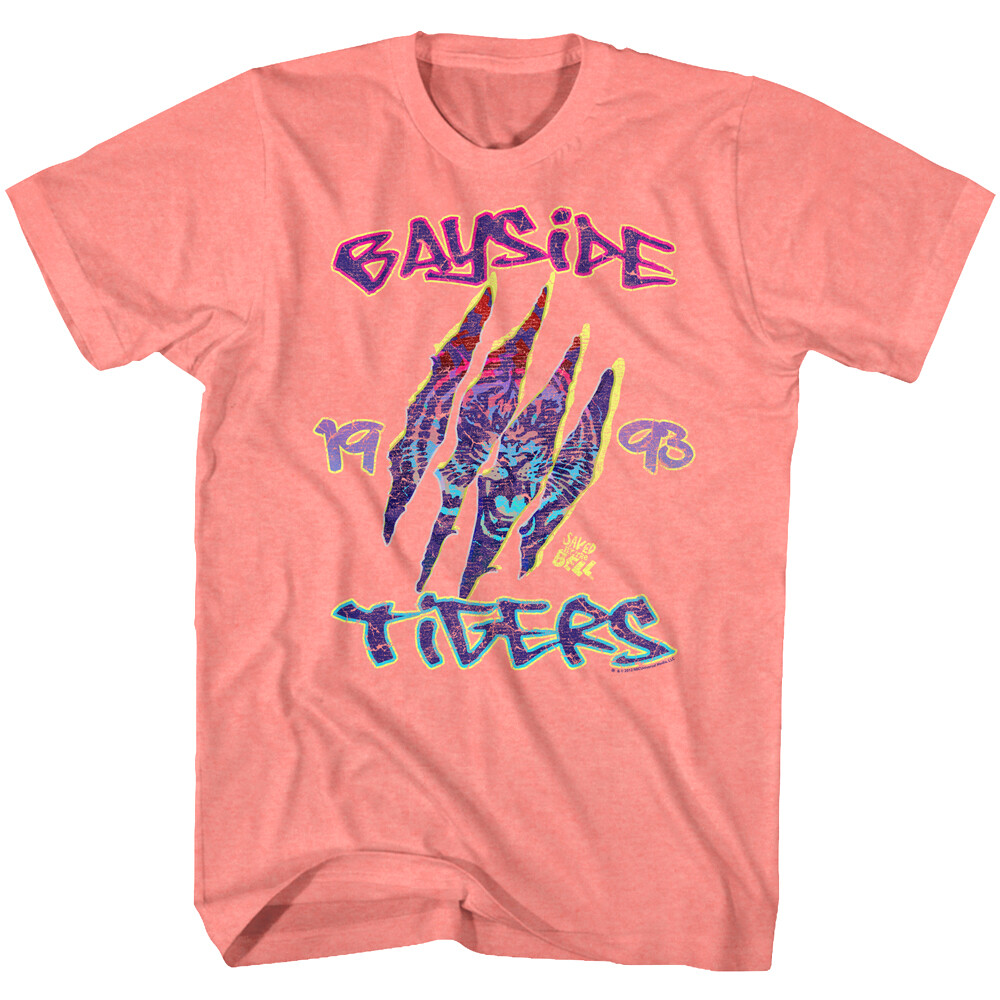 Saved By The Bell Bayside Tigers 1993 Men’s T Shirt Retro Cat Claw Scratch