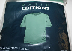 Basic Editions Men’s 7-Pack White 100% Cotton Crew Neck T-Shirts – Small