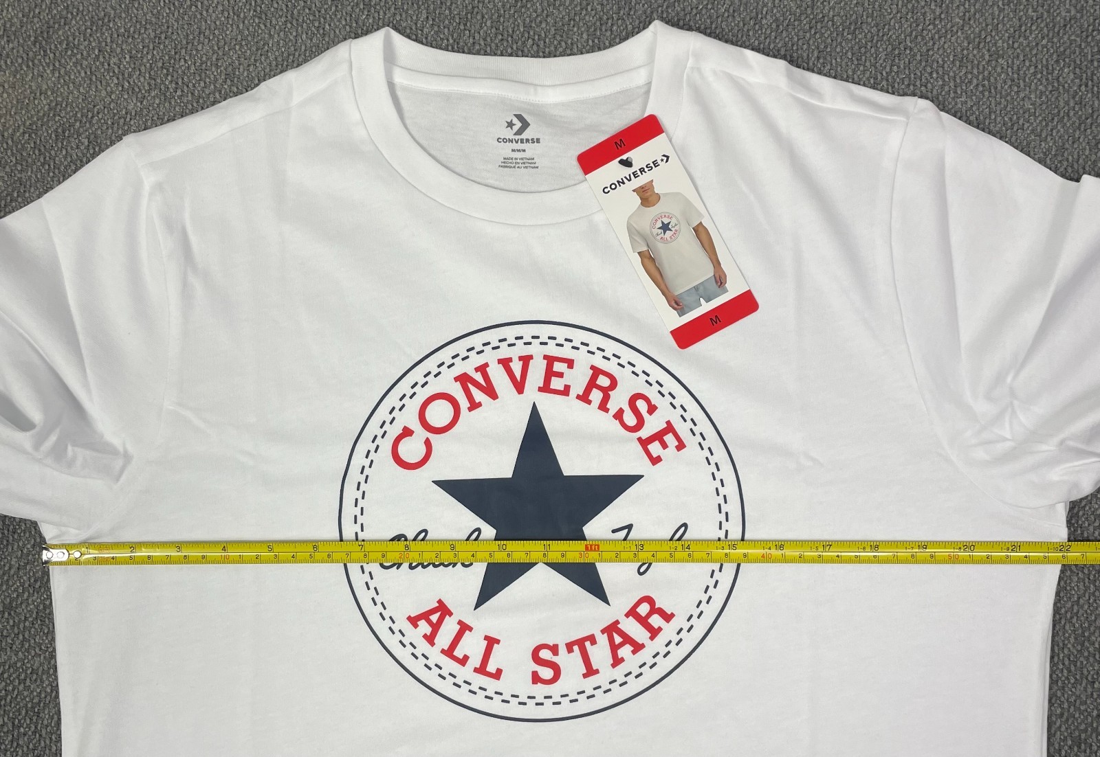 Converse Men's Lot of 3 Logo Crew Tees in Black, White & Blue Pick Your Size NWT gallery