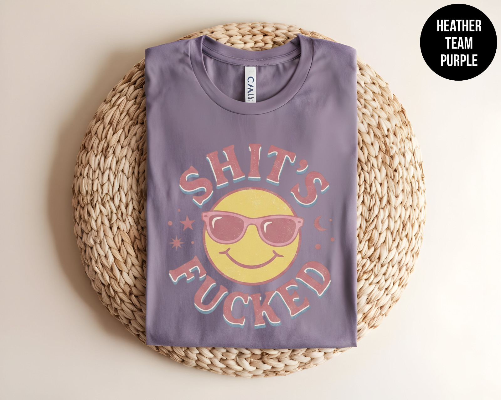 Funny Smiley Face T Shirt Sarcastic Graphic Tee Retro Aesthetic Top Adult Humor gallery