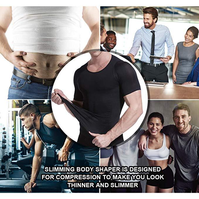 Men Slimming Body Shaper Gynecomastia Posture Corrector Vest Compression Shirt gallery