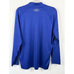 Under Armour Royal Blue Heather Quarter-Zip Pullover Loose Fit. HeatGear men’s L