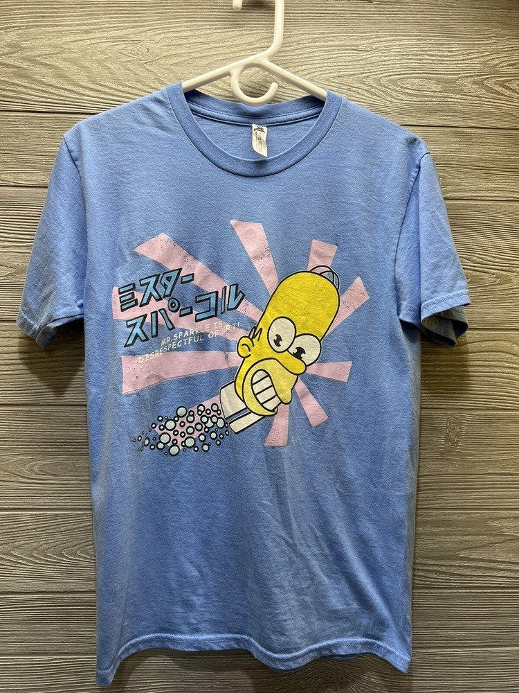 Homer Simpson Mr. Sparkle Is Disrespectful Of Dirt Periwinkle Blue T-Shirt READ