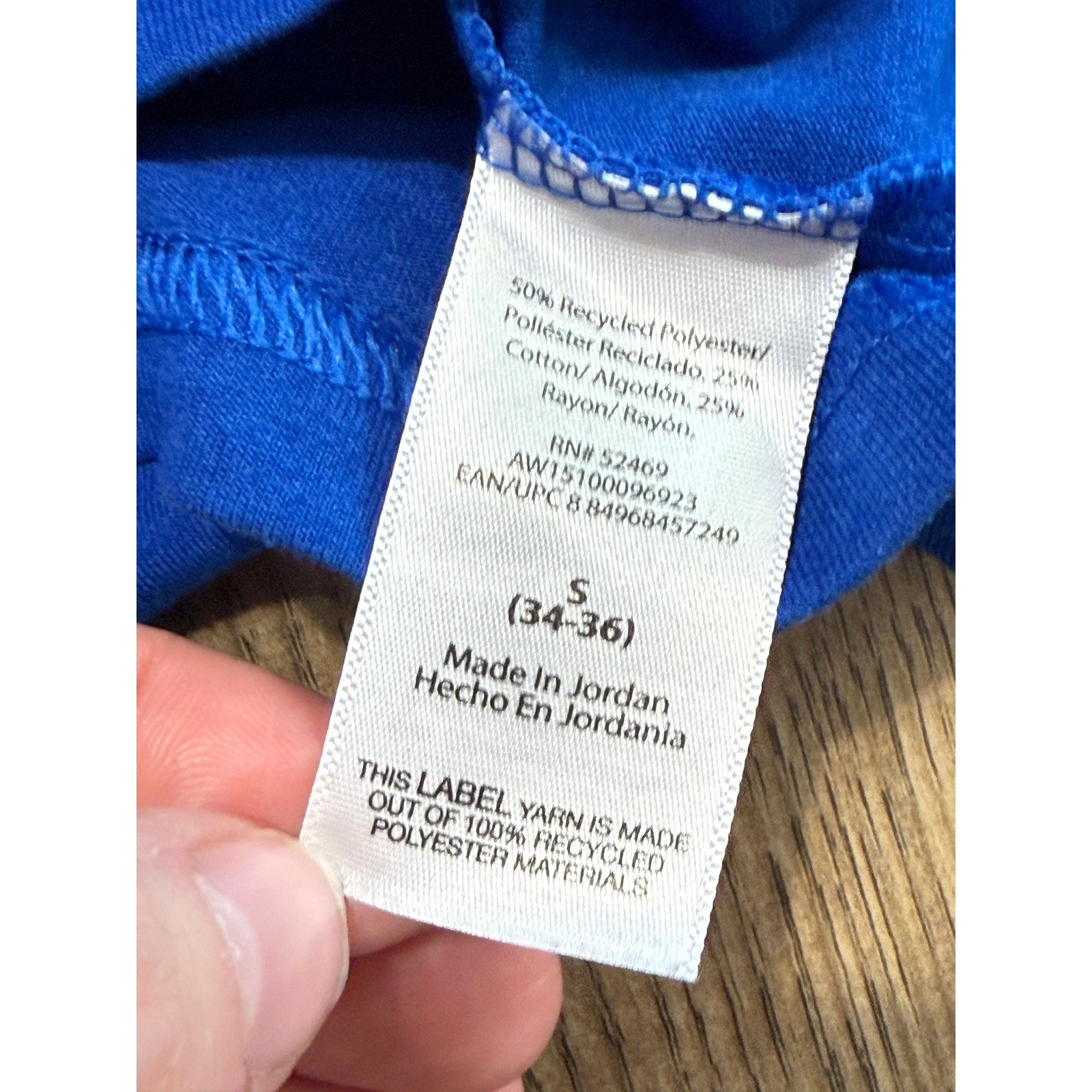 Athletic Works T-Shirt Mens Small Blue Adult Recycled Blend Short Sleeve gallery