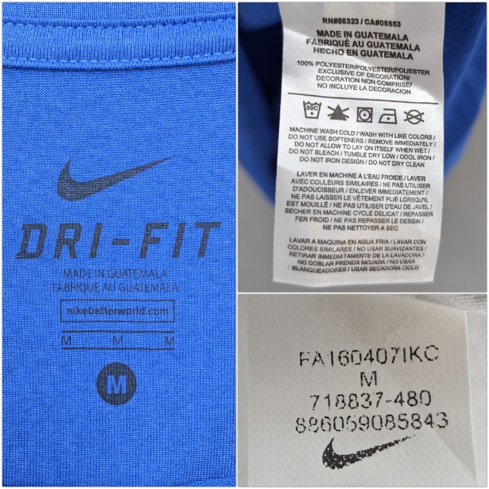 Nike Legend 2.0 T Shirt Mens Blue Long Sleeve Dri Fit Crewneck Pullover Tee Sz M gallery