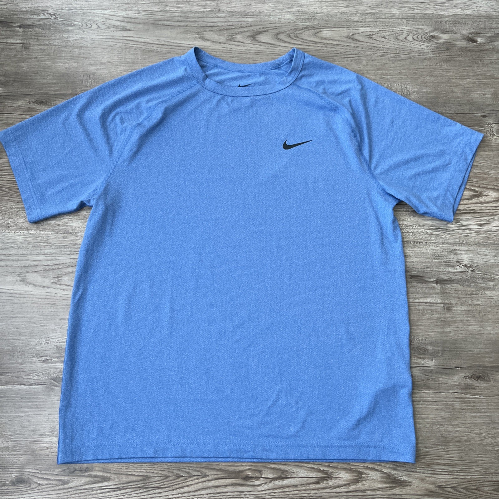 Nike Dri FIT Training T Shirt Mens M Blue Raglan Sleeve Performance Stretch gallery