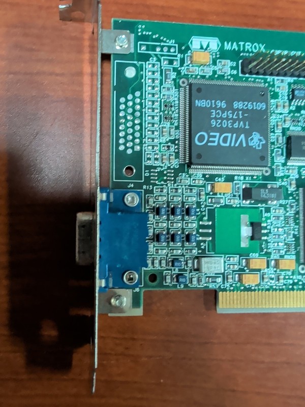 Vintage MATROX 576-04 REV. A PCI VIDEO CARD with 578-00 REV. B MEMORY M0DULE