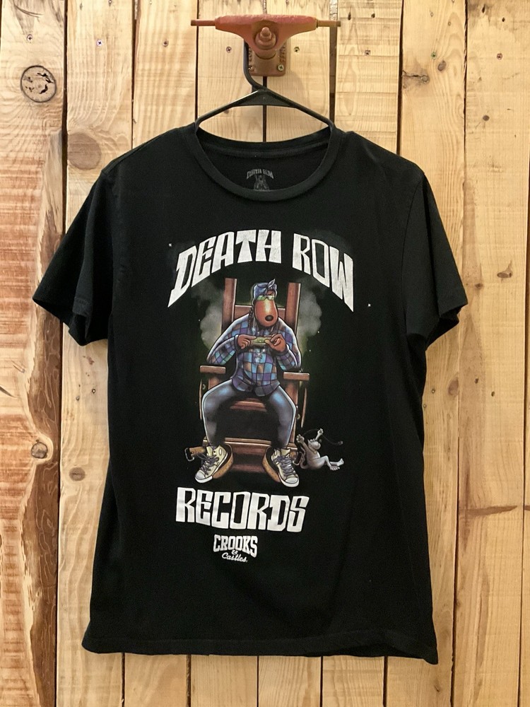Death Row Records Crooks & Castles Collab Snoop Dogg Black Shirt Men’s Medium