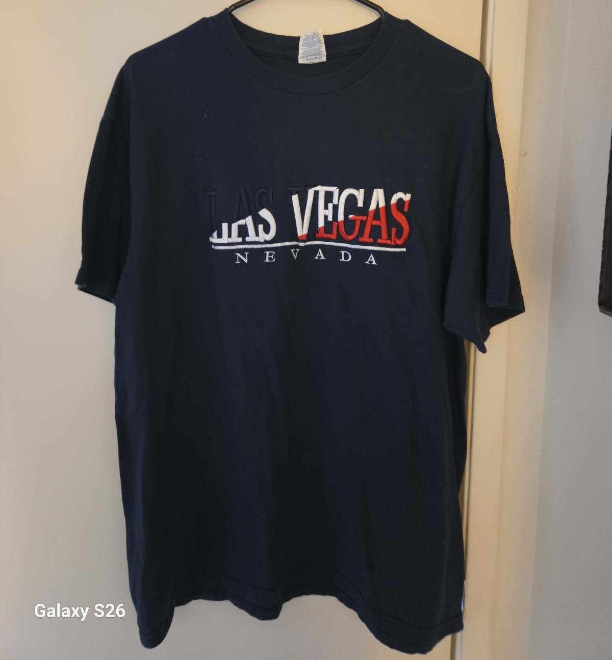 Delta Pro Weight Men’s Las Vegas Nevada Graphic T-Shirt, Blue, L, Crew Neck gallery