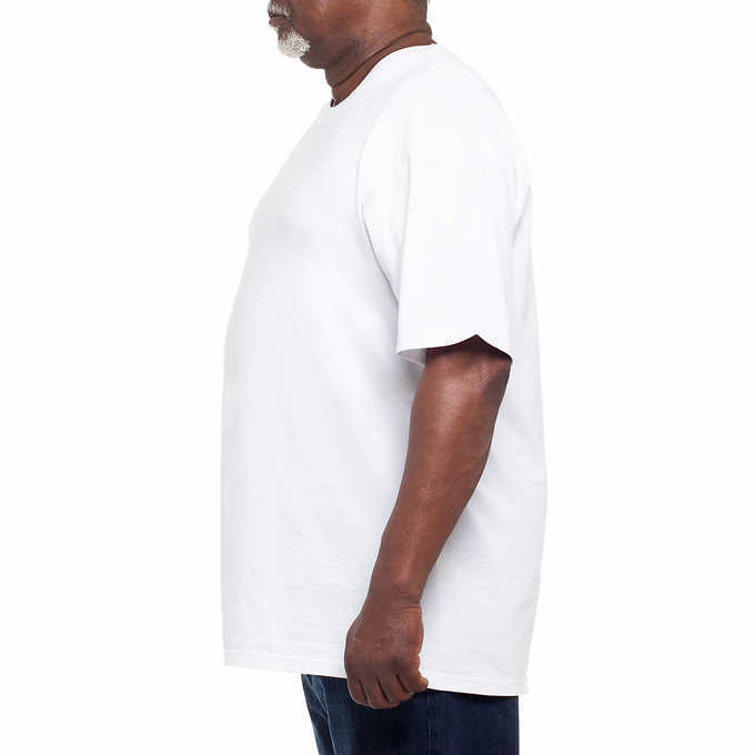 Kirkland Signature Men's Crew Neck T Shirts 6 Pack Tagless 100% Combed Cotton gallery