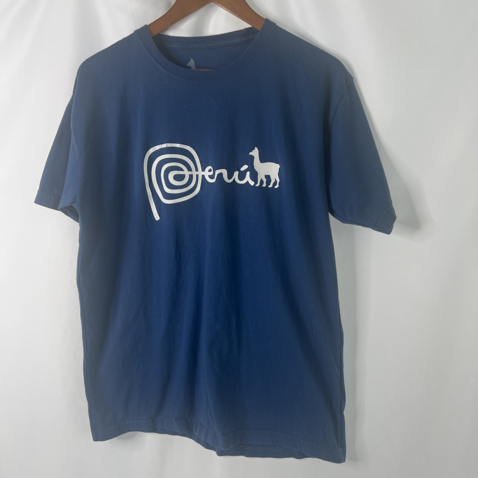 Peru Logo Blue T-Shirt Men’s Cowritten & Animal Logo Tee gallery