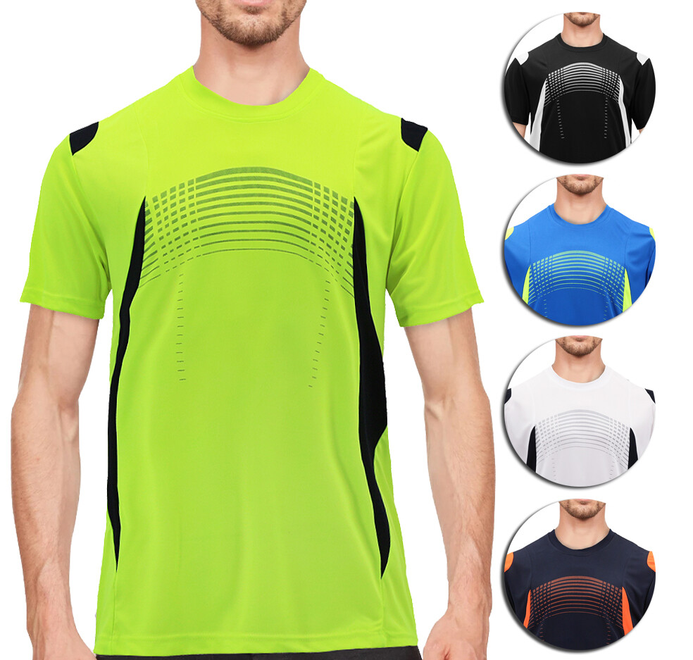 Men's Gym Workout Sport Two Tone Running Performance Quick-Dry T-shirt gallery