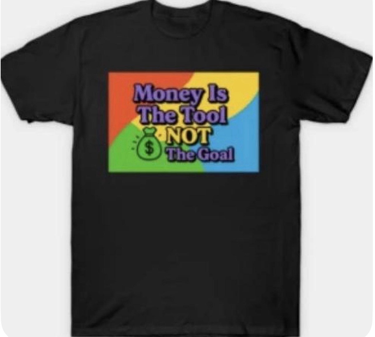 gildan t shirt Black Multicolored Money Is A Tool With Black Back For Y2K Gothic gallery