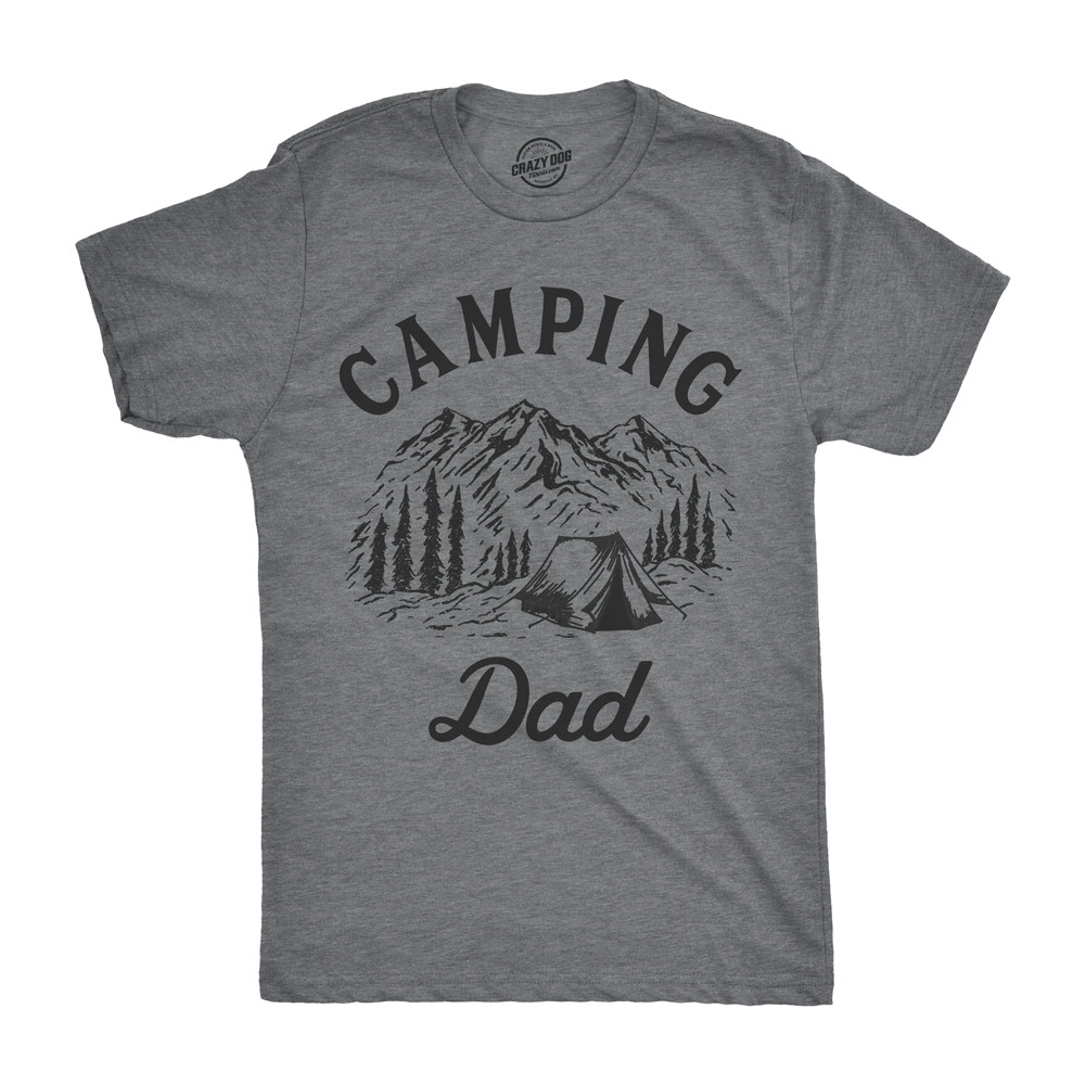 Mens Camping Dad T Shirt Cool Outdoor Vacation Fathers Day Tee