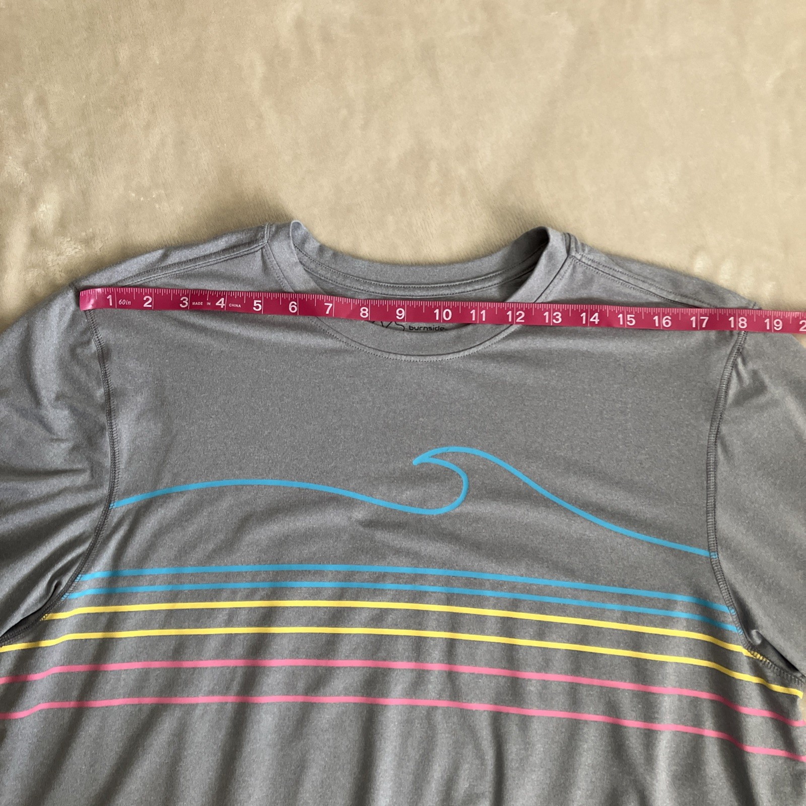 Burnside Mens M Shirt Gray Long Sleeve Sun Protection UPF 30 Beach Surf Outdoor gallery