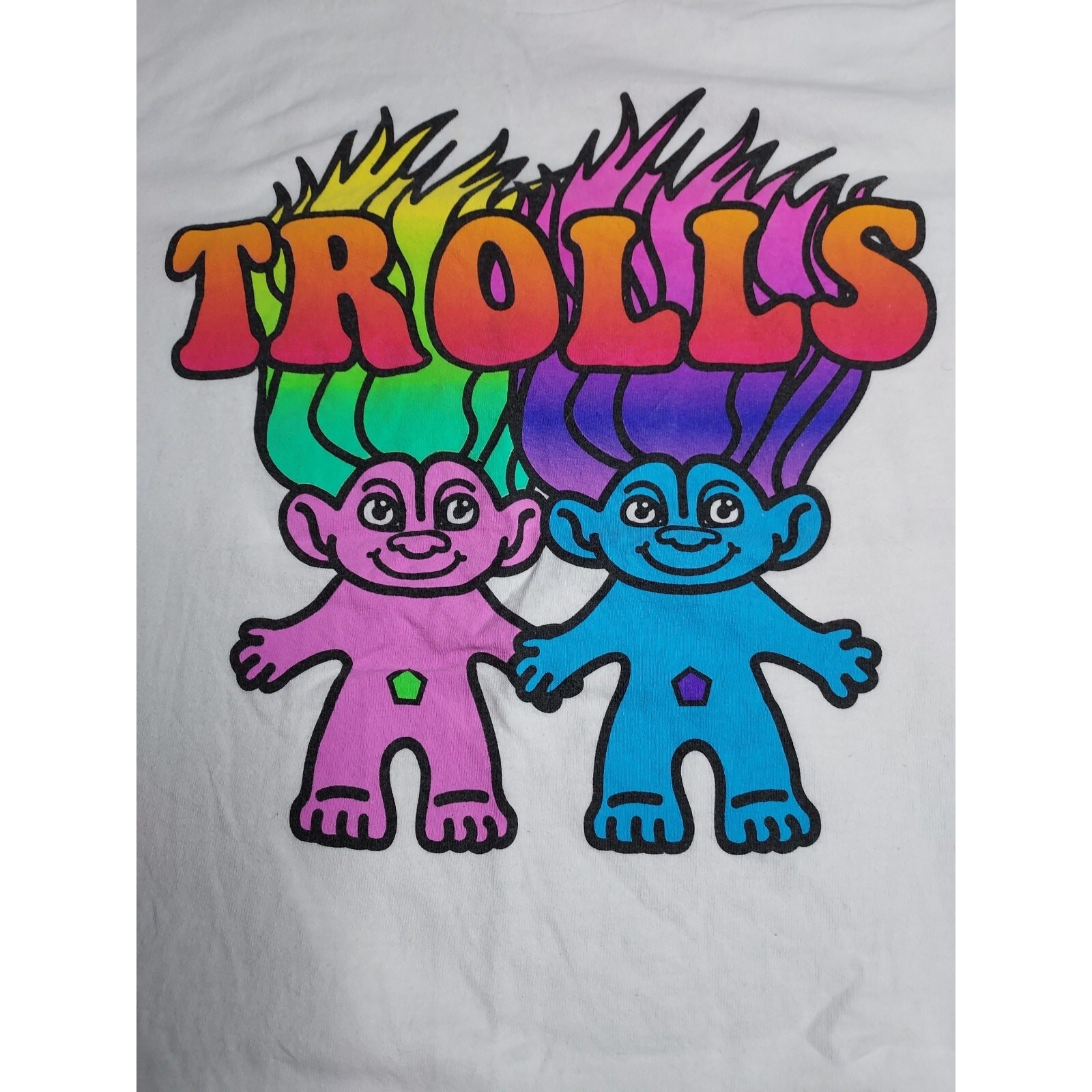 Good Luck Trolls 60th Anniversary White T-Shirt Men's Medium DreamWorks gallery