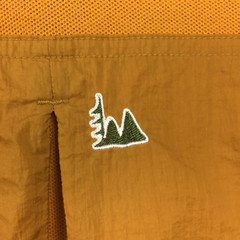 REI Mens Large Orange Brown Performance T-Shirt Zip Nylon Pocket Hiking Gorpcore