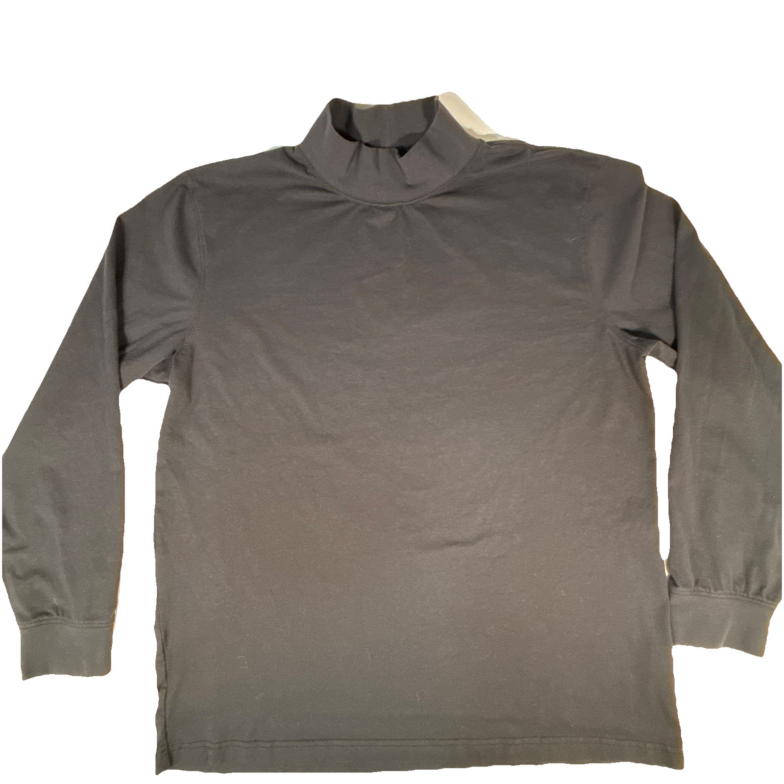 LL Bean Mens Shirt Size Large Tall Black High Neck Long Sleeve Classic gallery