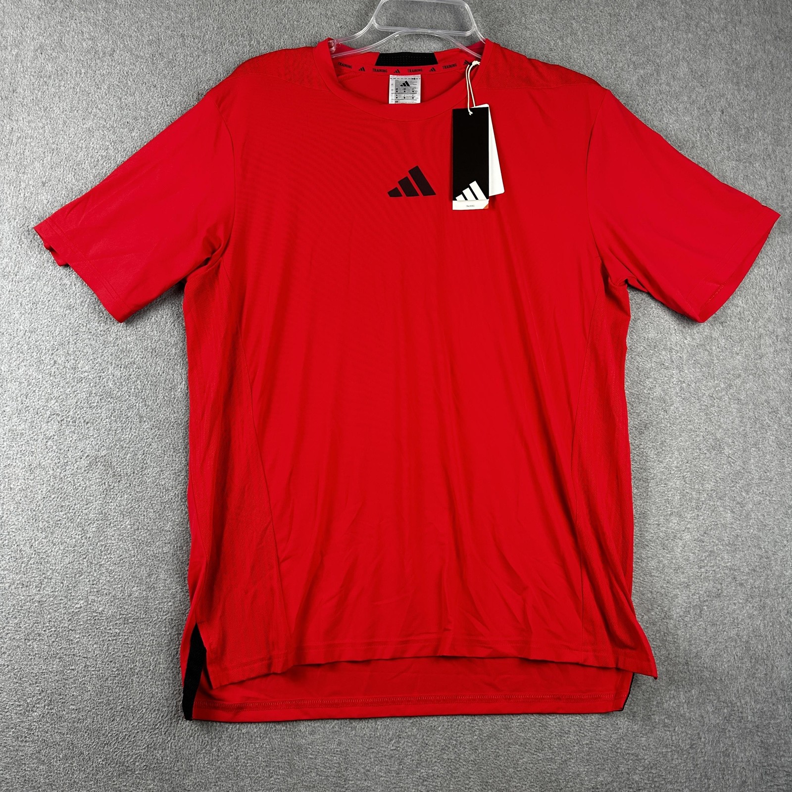 adidas Shirt Mens Medium Red Pure Ruby D4T INT Tee Training Climacool+ JY6341