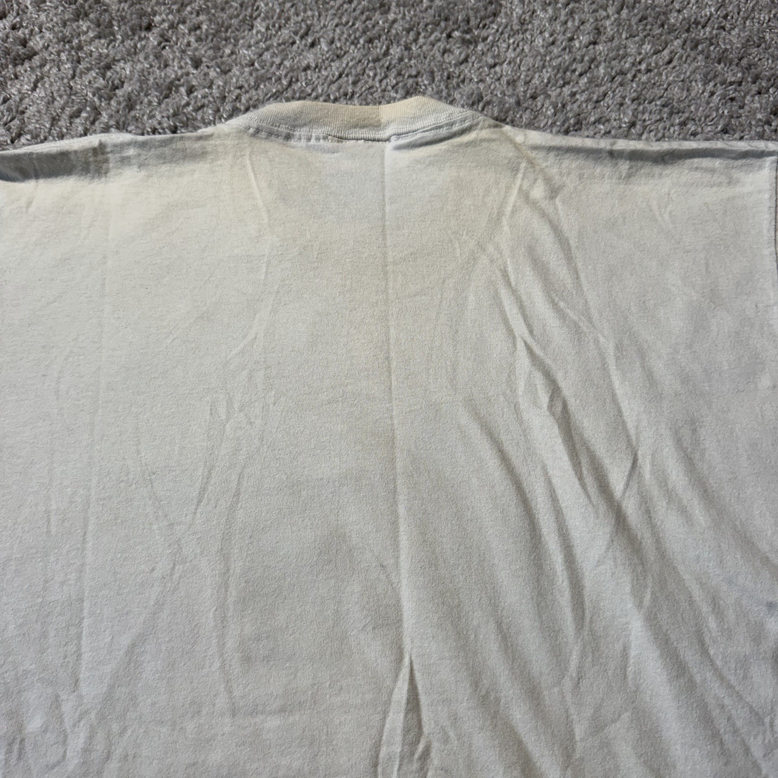 90s Vintage Nike Golf Swoosh Tee Large White Cream Tiger Woods Made USA Cotton gallery
