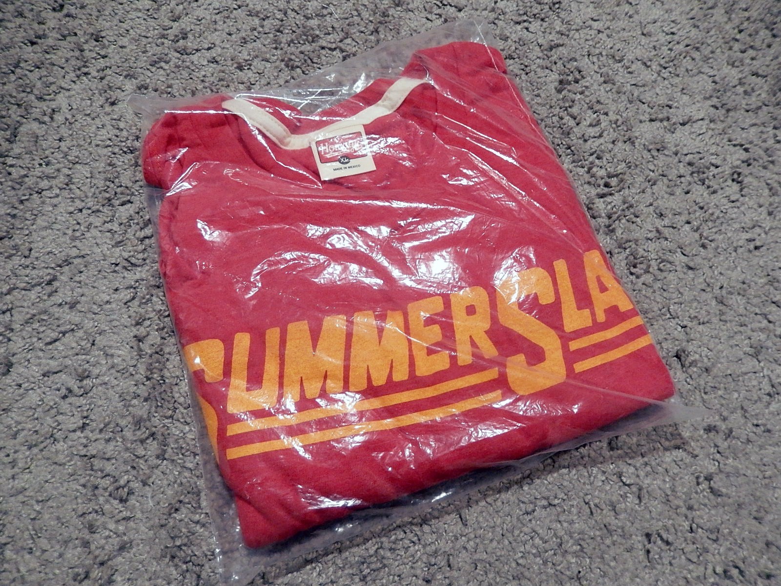 HOMAGE x WWE Summer Slam men's red t-shirt sz XL wrestlemania royal rumble wwf gallery