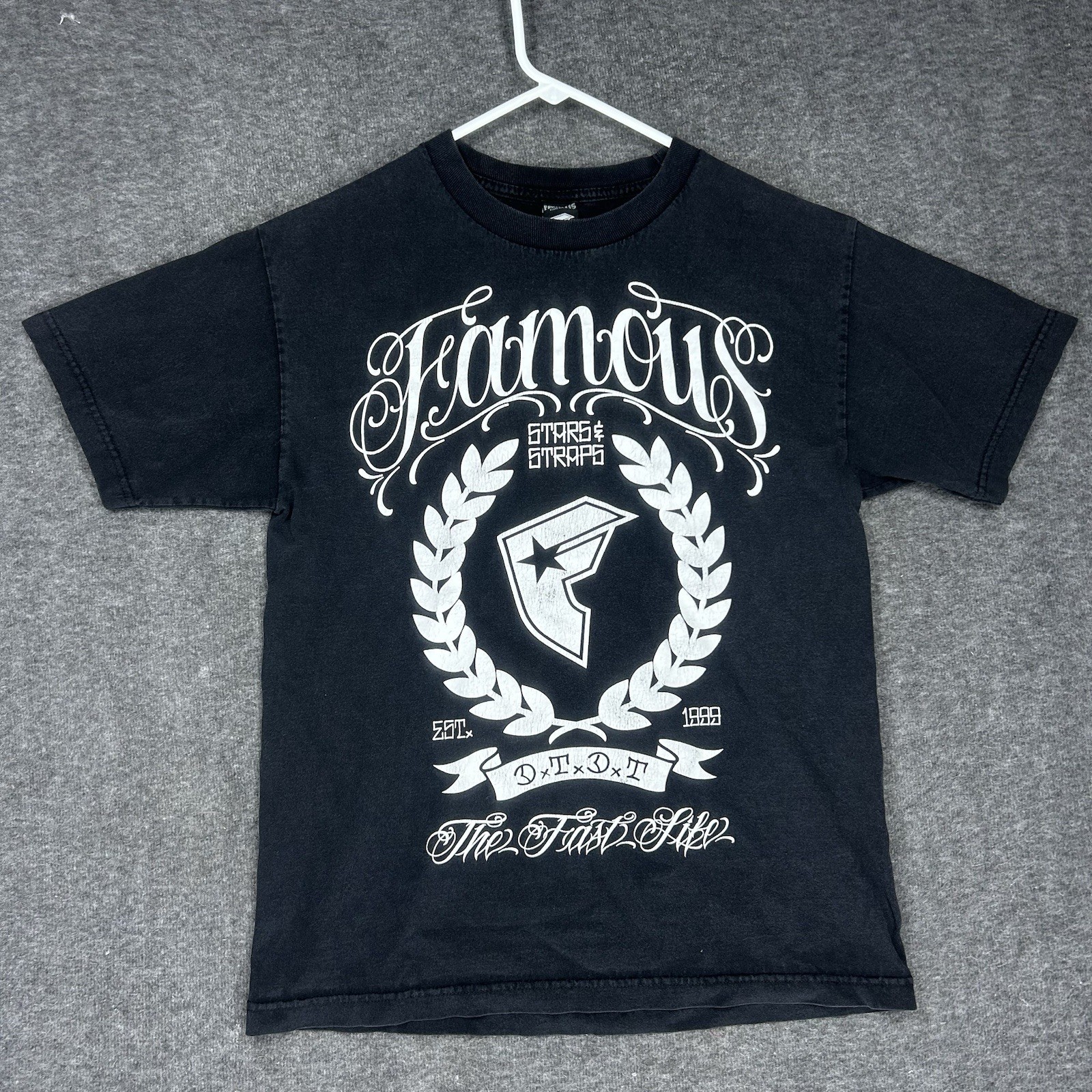 Vintage Famous Stars And Straps T Shirt Mens M Faded Black Travis Barker Y2K gallery