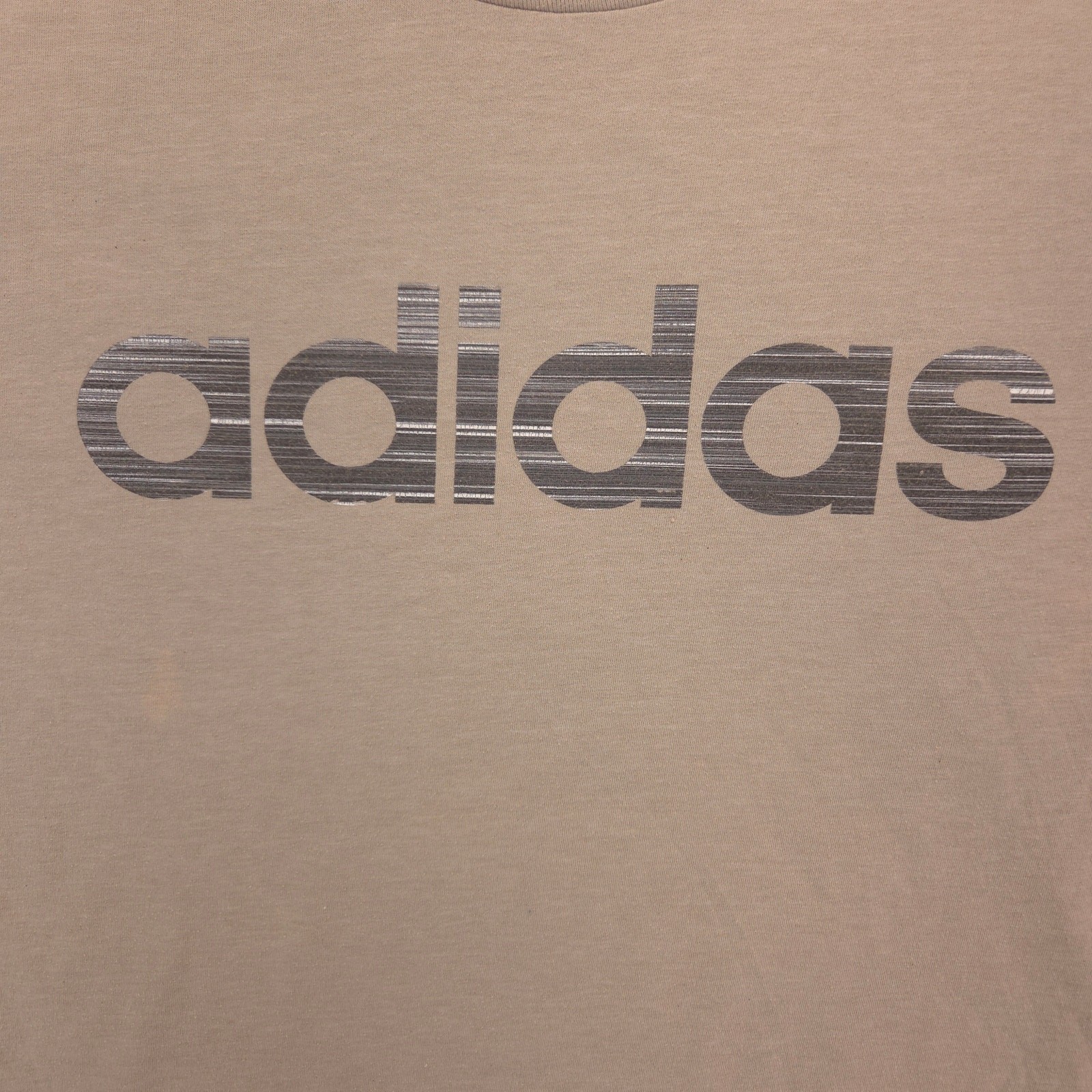 Adidas Casual Crew Neck Short Sleeve Graphic T Shirt Mens Size Medium M Tan gallery