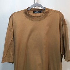 Designer Bugatchi Uomo Gold 100%Egyptian Cotton T-Shirt Men Size XL Luxury Tee.