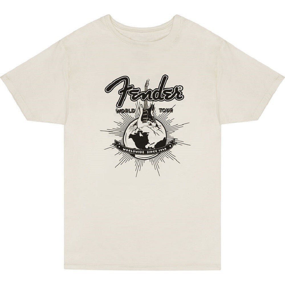 NEW Fender World Tour T-Shirt, Vintage White - CHOOSE YOUR SIZE! gallery