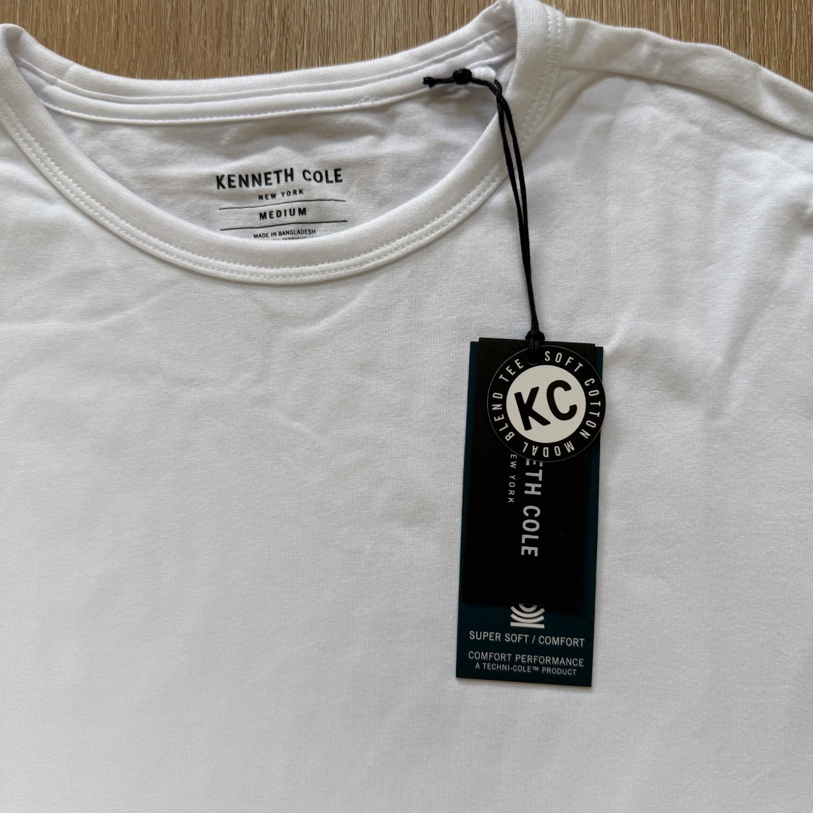 Kenneth Cole Men's Lightweight Knit T Shirt Stretch Breathable Soft Cotton White gallery