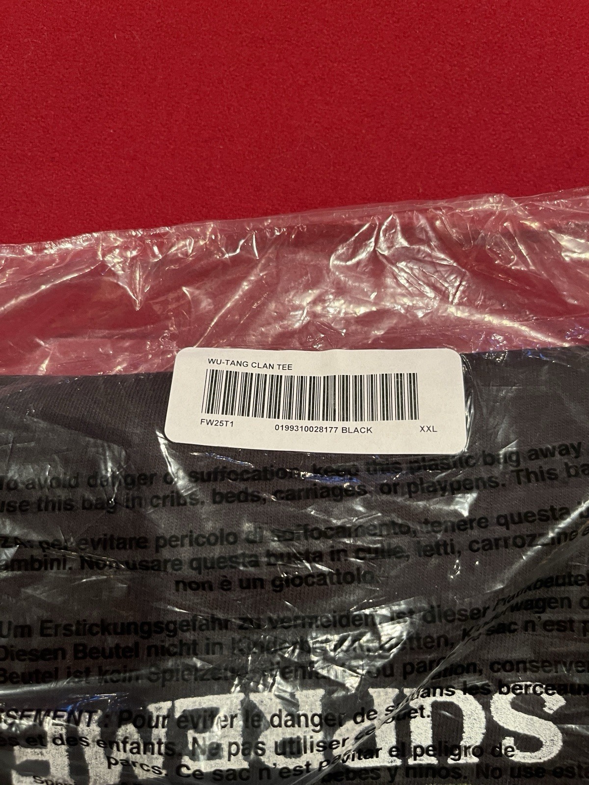 Size XXL Supreme FW25 Wu-Tang Clan RZA Tee Shirt BLACK Same Day Ship gallery