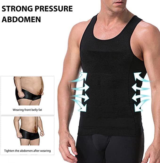 Men Gynecomastia Compression Shirt Body Shaper Chest Control Slim Vest Tank Top gallery