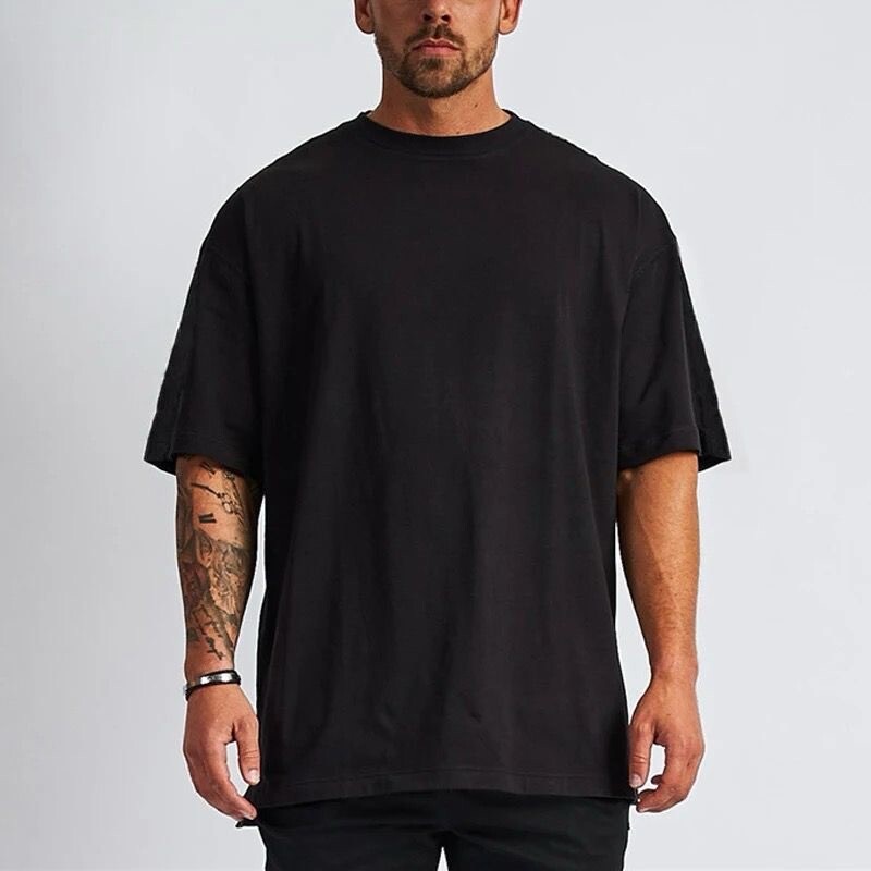 Mens 100% Cotton Black T Shirts High Quality/Soft/Breathable. In Size Large gallery