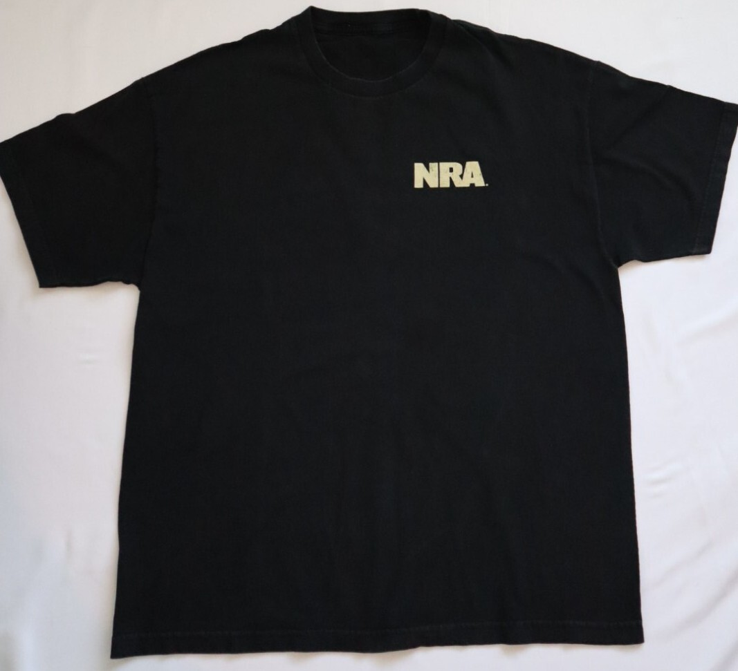 NRA "Freedom Through Strength" Licensed Adult Black T-Shirt Size Large Heavy Wt. gallery