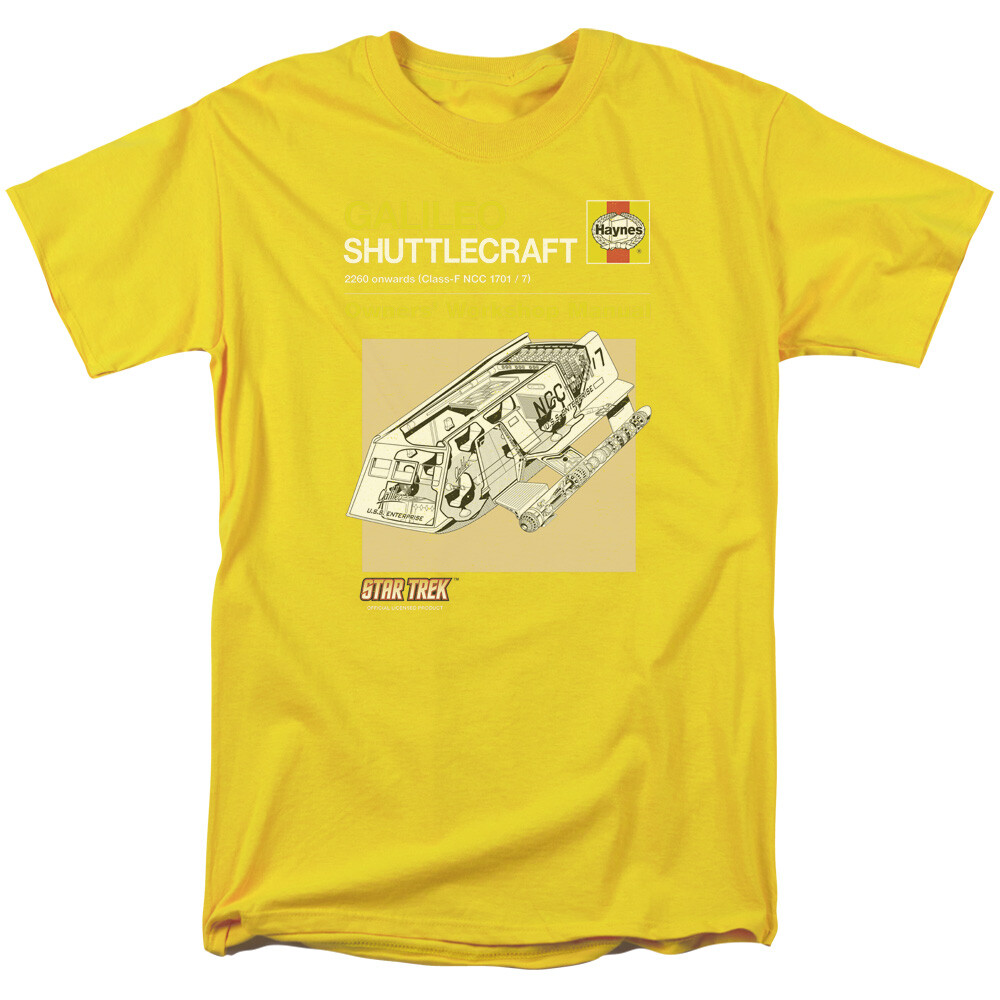 Star Trek Shuttlecraft Haynes Manual Licensed Adult T-Shirt gallery