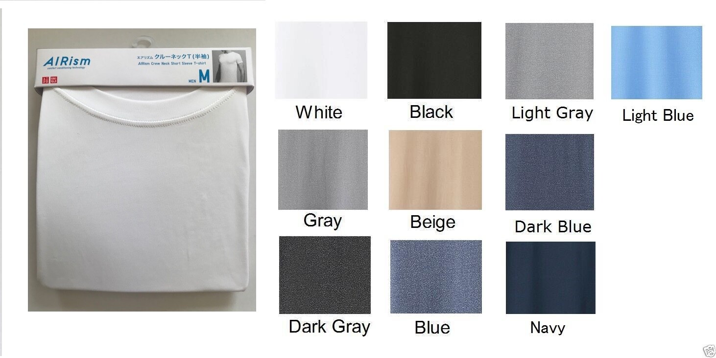UNIQLO Men AIRism Short Sleeve Crew Neck T-shirt from Japan NWT gallery
