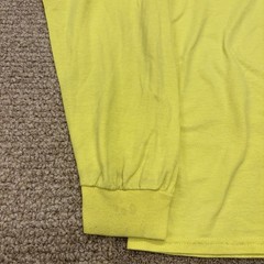 Vintage Harley Davidson Biker Mass. Safety Yellow Long Sleeve Graphic Tee Shirt
