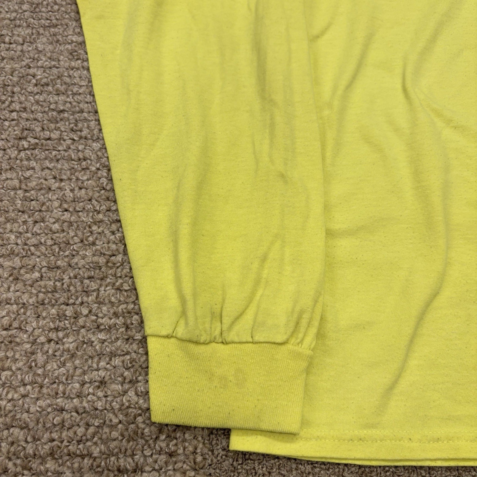 Vintage Harley Davidson Biker Mass. Safety Yellow Long Sleeve Graphic Tee Shirt gallery