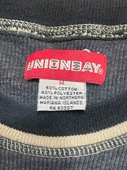 UNIONBAY Shirt, Men’s Size Medium, Green, Long Sleeve, Round Neck, Logo