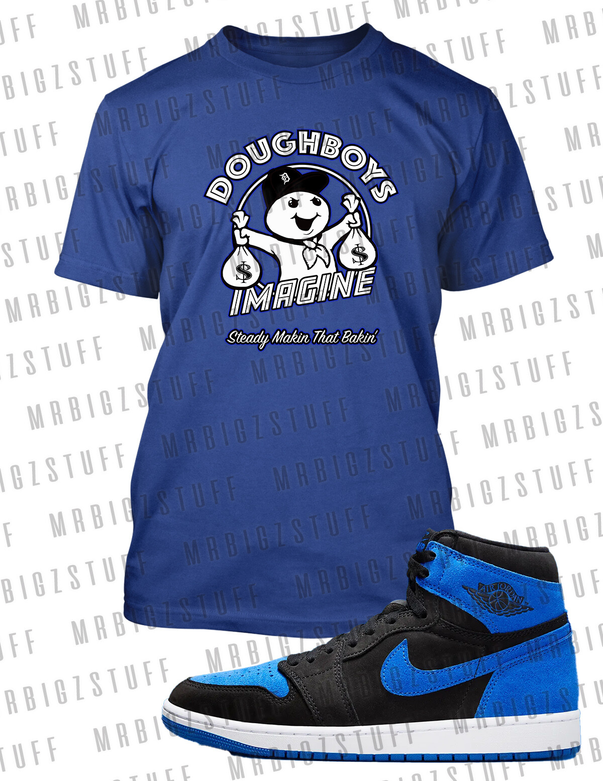 Doughboy Imagine Graphic Tee Shirt To Match J1 Re Imagine Royal Sneaker Big Tall gallery