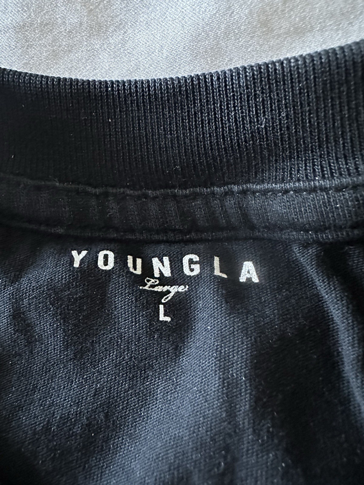 Mens YoungLA 3031 Drip Muscle Tank Top Sleeveless Cut Off - Black Wash Size L gallery