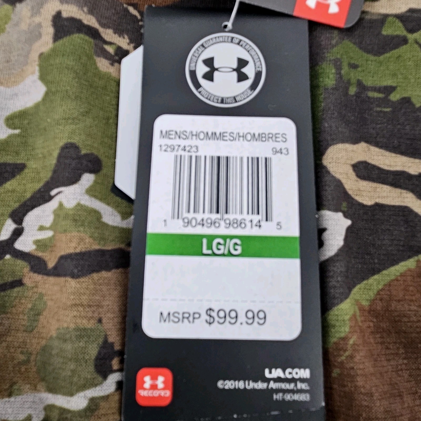 Under Armour Mid Season Kit Forest Camo Men's Size Large Shirt Hunting Coldgear gallery