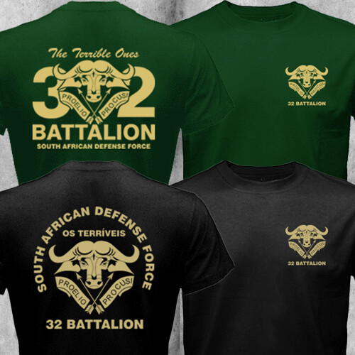 Buffalo 32 Battalion South African Defense Force Army Military T-shirt