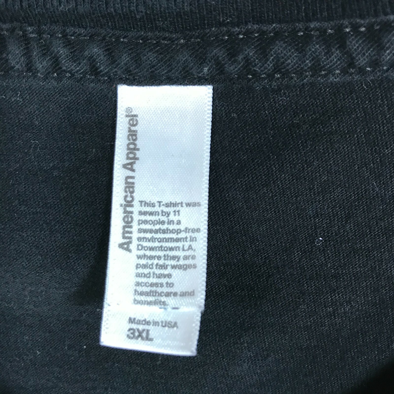 Mens 3X Black T-Shirt American Apparel Fall /Winter Scene Made in USA! Good Cond gallery